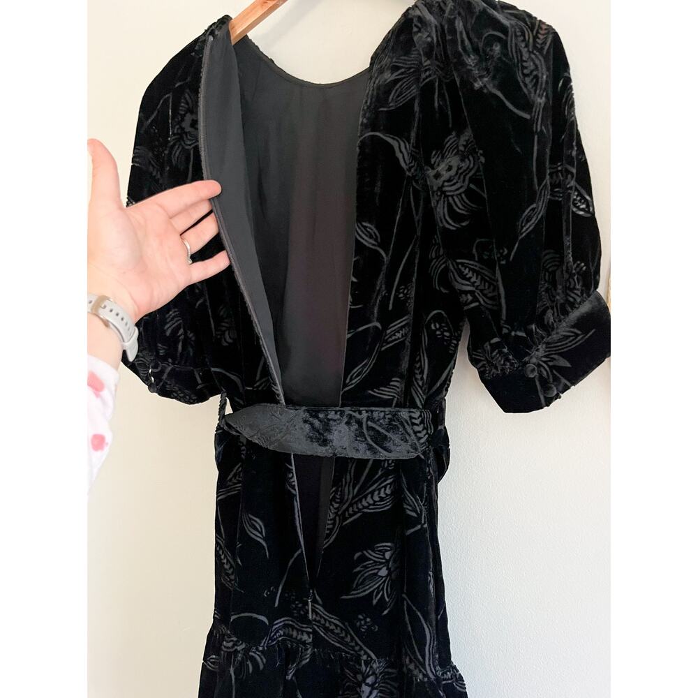 Ted Baker | NWT Tilliiy Belted Velvet Dress | Fit and Flare Mini | Black | Sz L - Picture 15 of 16